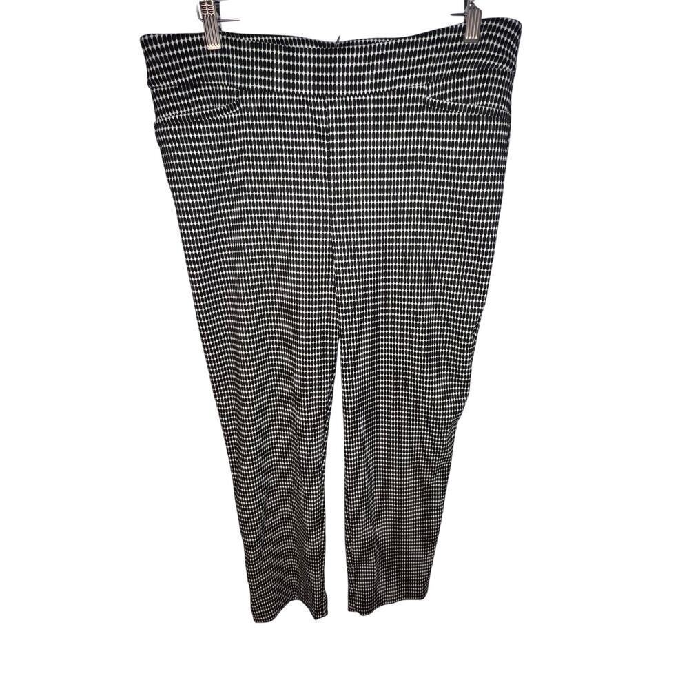 Chico’s women’s size 2.5‎ US L, stretch geometric dot Y2K cottage core pants ￼￼